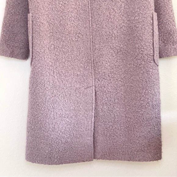 Anthropologie Greyson Windermere Boucle Buckled Tweed Teddy Coat Lilac XS - Picture 12 of 16